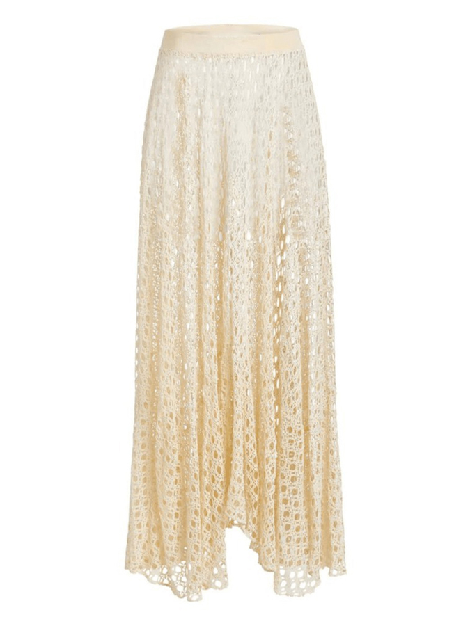Natural Cutout Stretch-jersey And Crochet-knit Maxi swimsuit and skirt