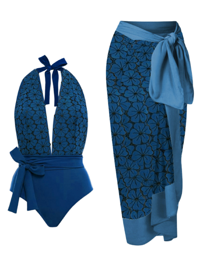 Petal Tie Fashion One Piece Swimsuit