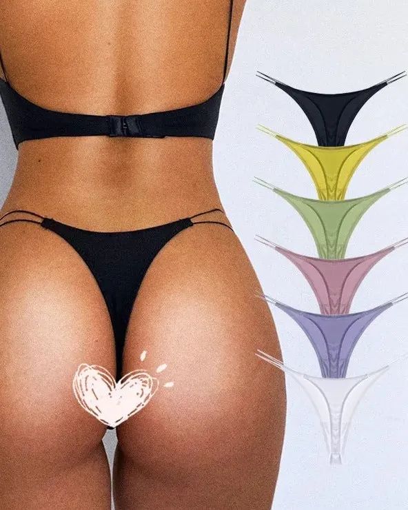 Female Breathable Double Strapes One-piece Thong