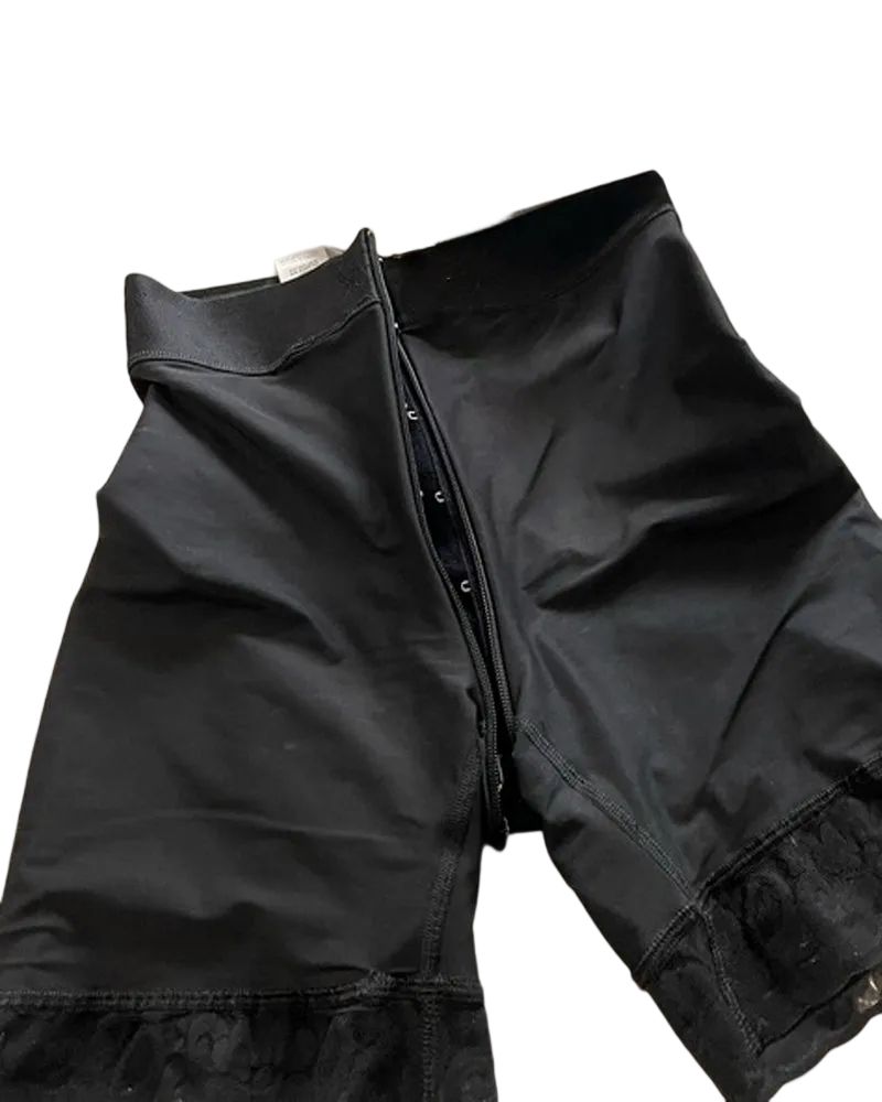 Double Compression Butt Lifter Zipper Shorts High Waisted Butt Pads Se