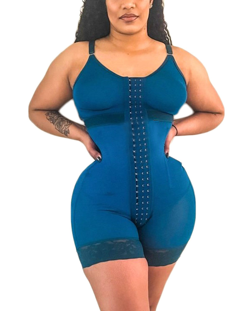 Plastic Fish Bone Double Compression Thin Strap With Bra - Classic Colors