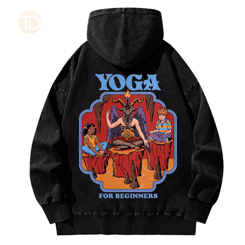  Yoga For Beginners Wash Hooded Sweatshirt