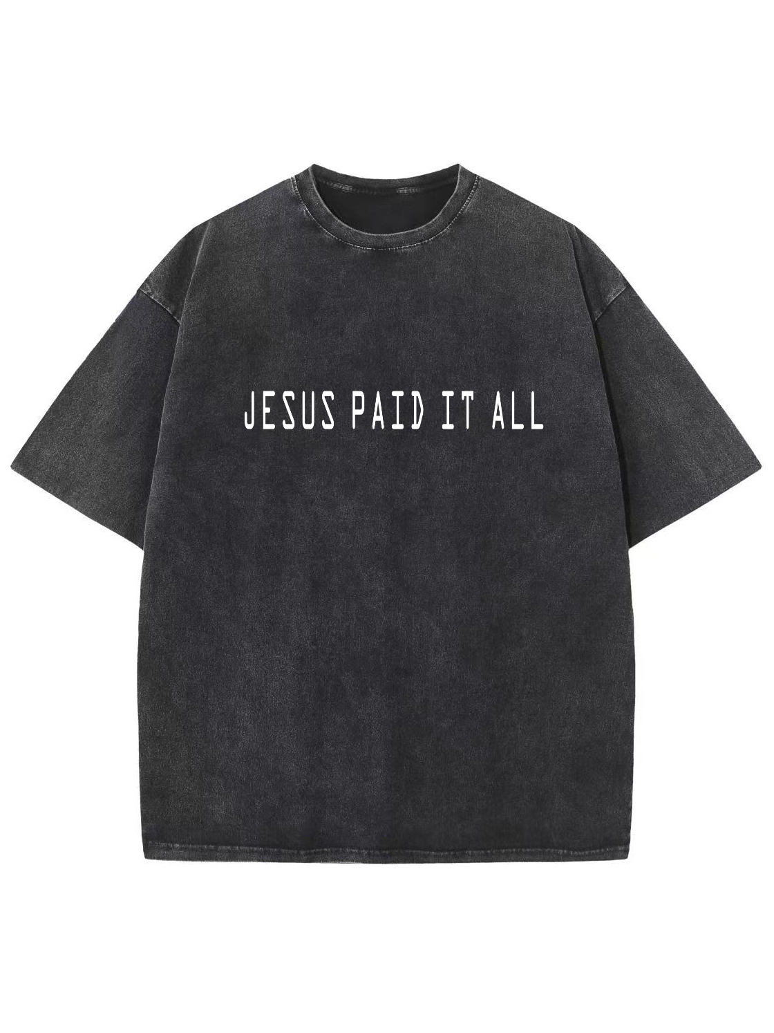 Jesus Paid It All Unisex Washed T-Shirt-LOVELLX