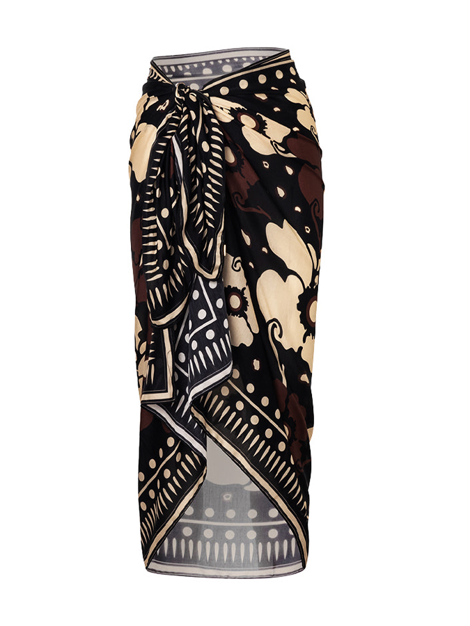 Floral Print One Piece Swimsuit and Cover Up