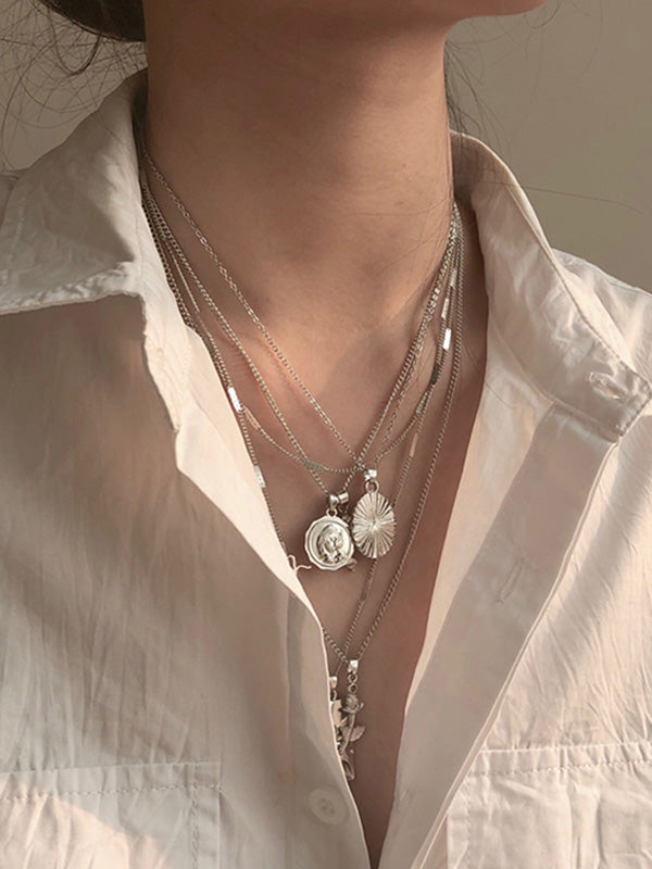 5 CHAINS FASHION NECKLACE