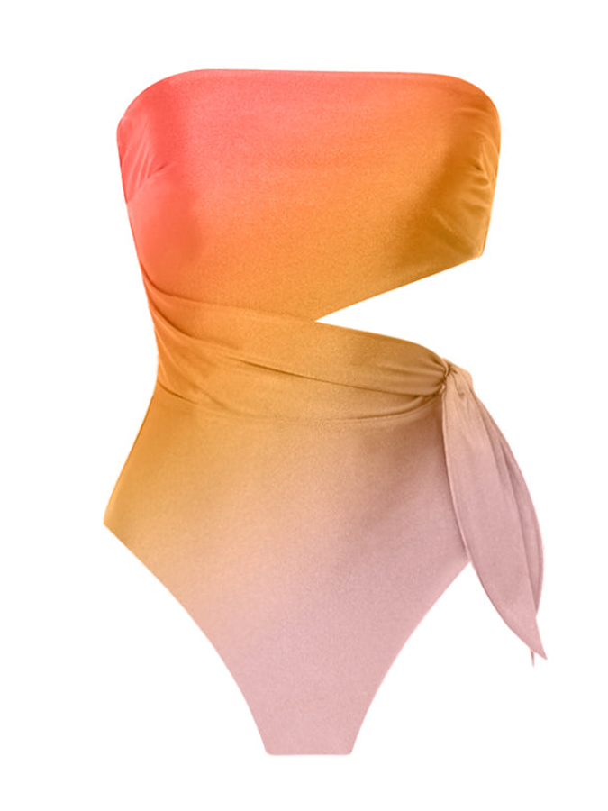 Gradient Print Fashion Swimsuit Set