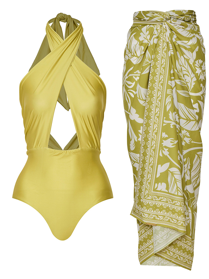 Solid Color Simple Fashion One Piece Swimsuit