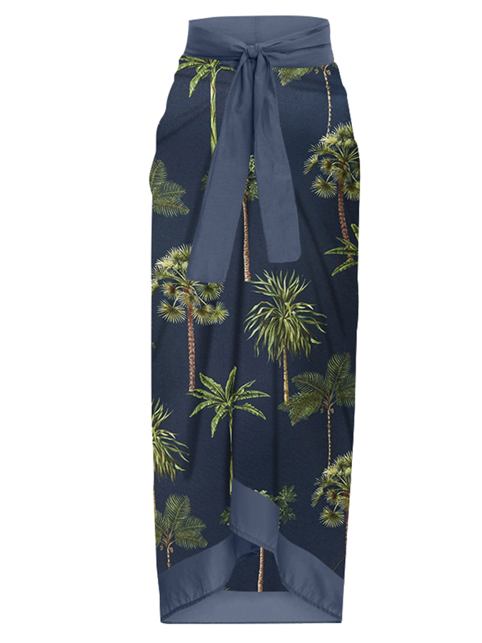 Vintage Ruffle Print One-Piece Swimsuit Set