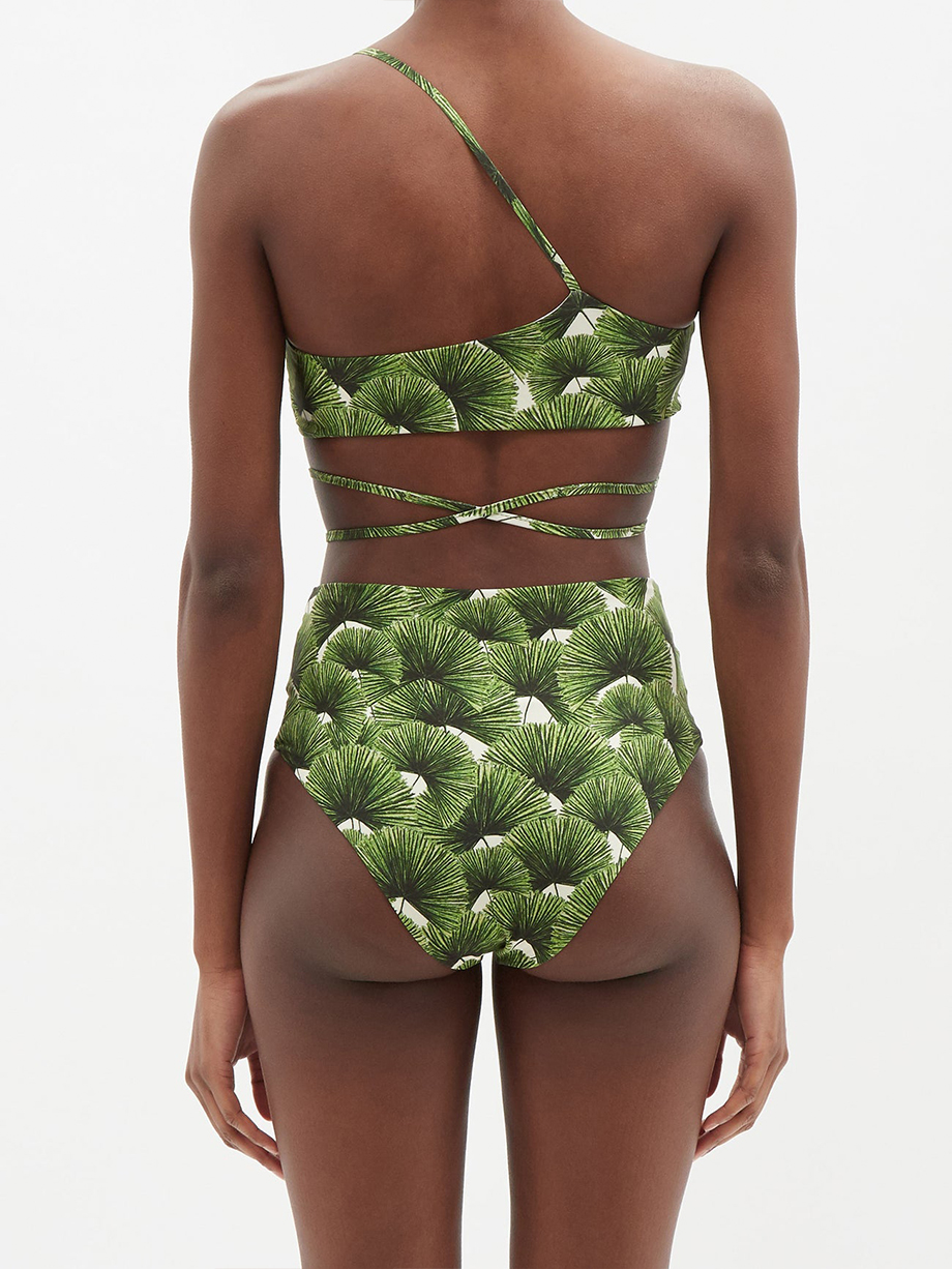 Fashion Printed One-Shoulder Bikini