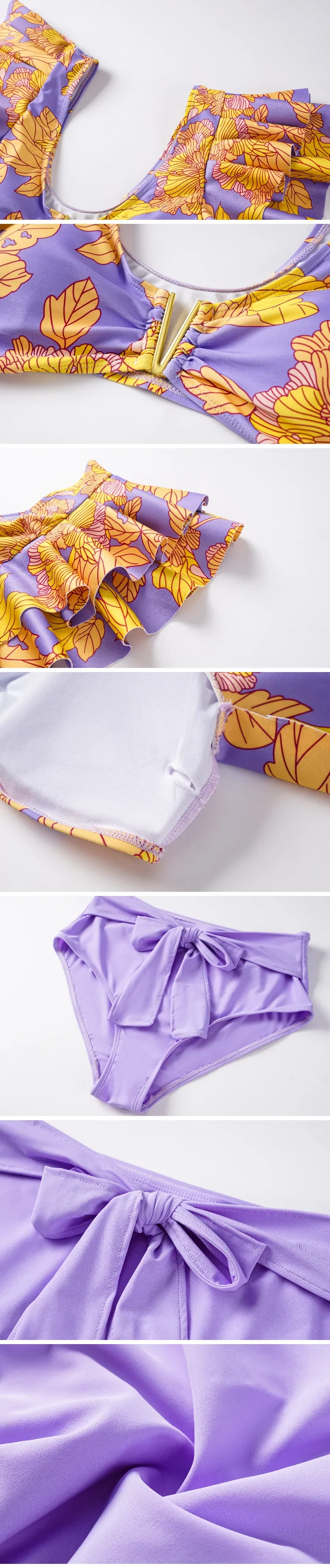 Bandeau Print Fashion One Piece Swimsuit