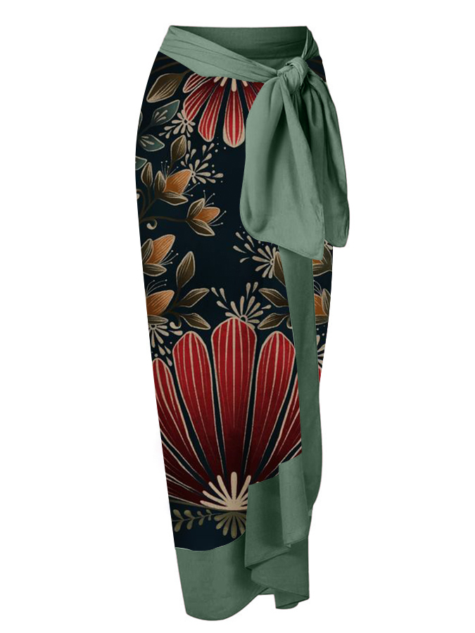 V-Neck Print Fashion One-Piece Swimsuit