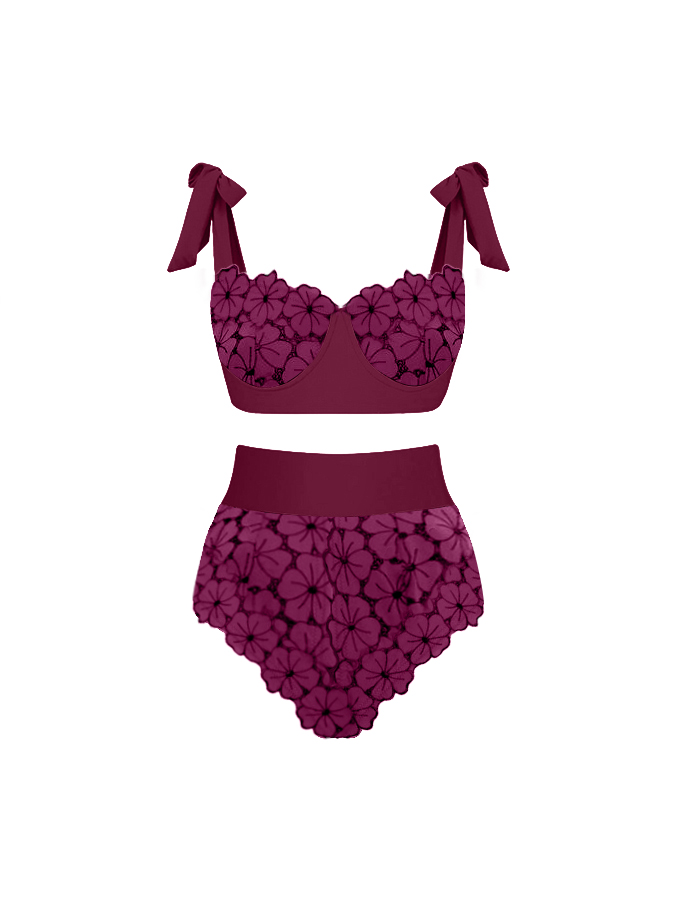 Petal Lace One-Piece Swimsuit