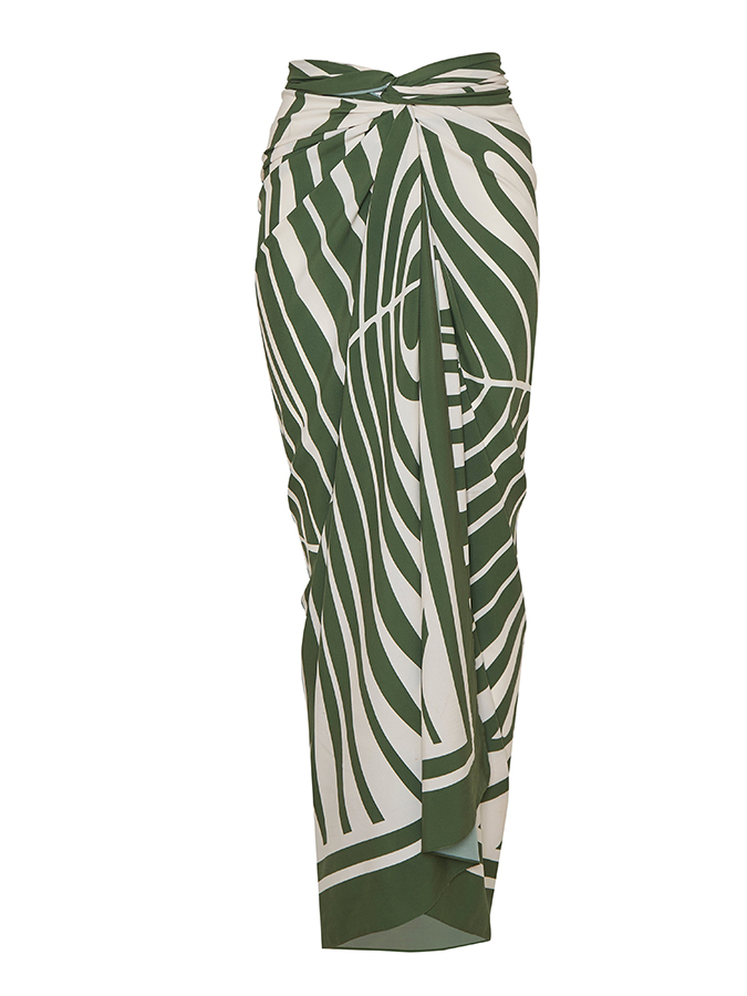 Vintage V-neck Printed Swimsuit and Cover-up