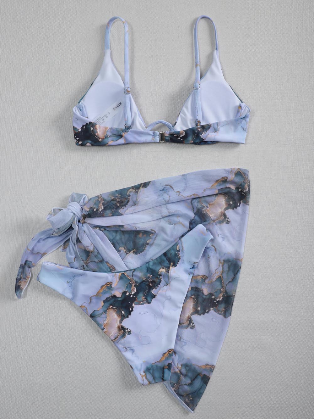 New Print Sport Bandeau Push up Bikinis Sexy Marble