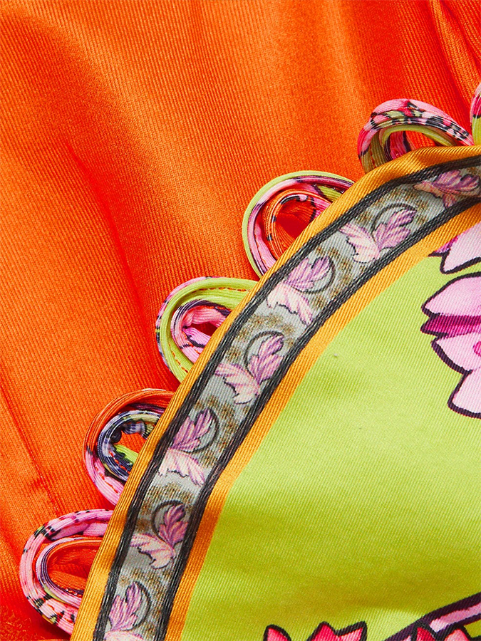 Colorblock Floral Print Beach Bikini and Cover-up