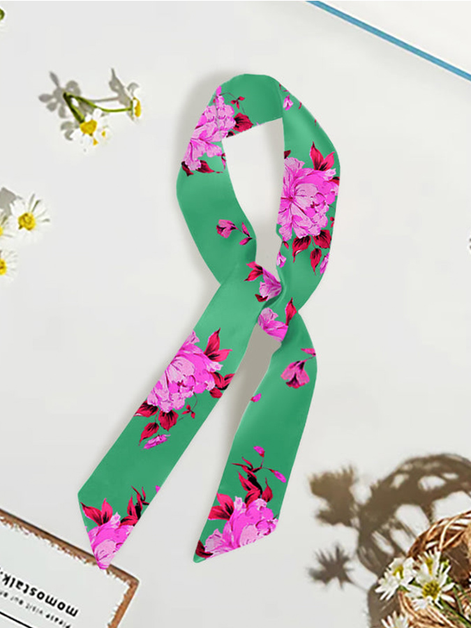 One Shoulder Floral Print Swimsuit Set