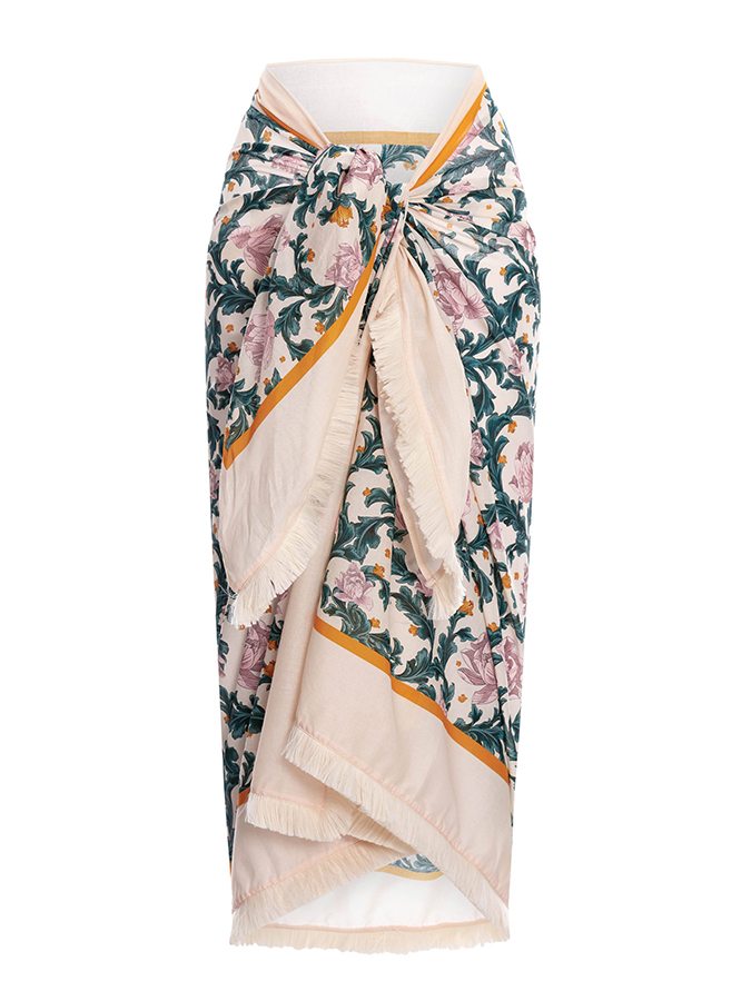 Floral One Piece Swimsuit And Coverup