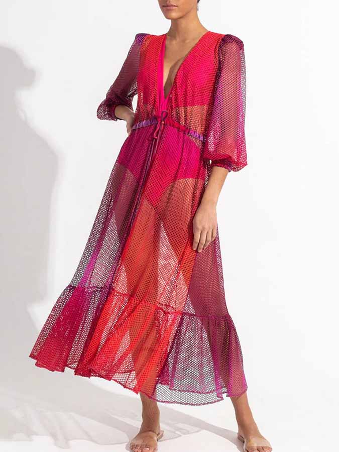 Solid Cutout Tie One Piece Swimsuit