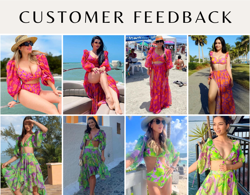 V Neck Net Yarn Long Sleeve Bikini Swimsuit and Skirt