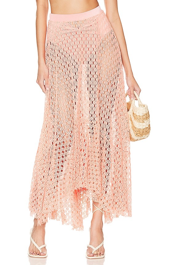 Natural Cutout Stretch-jersey And Crochet-knit Maxi swimsuit