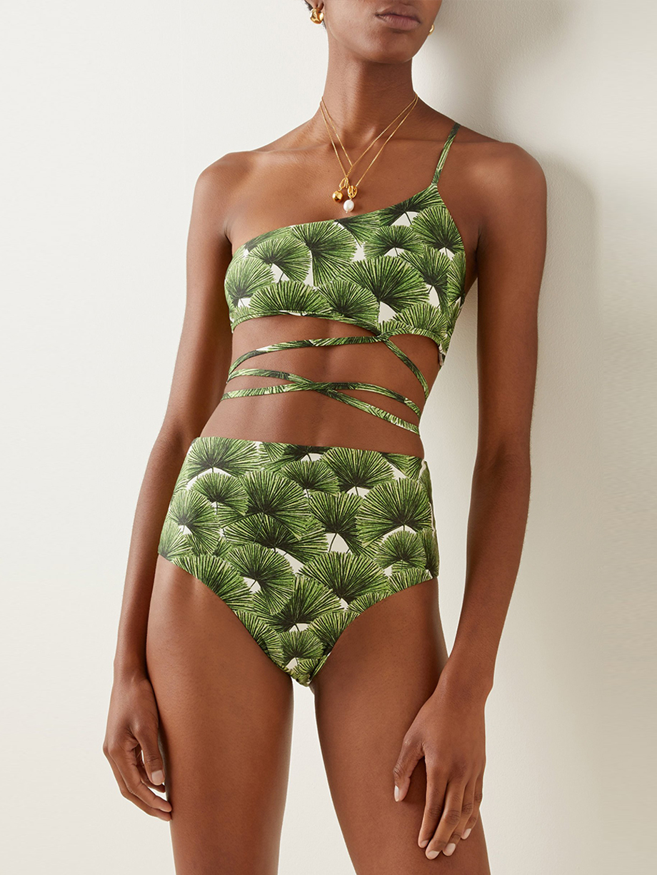 Fashion Printed One-Shoulder Bikini