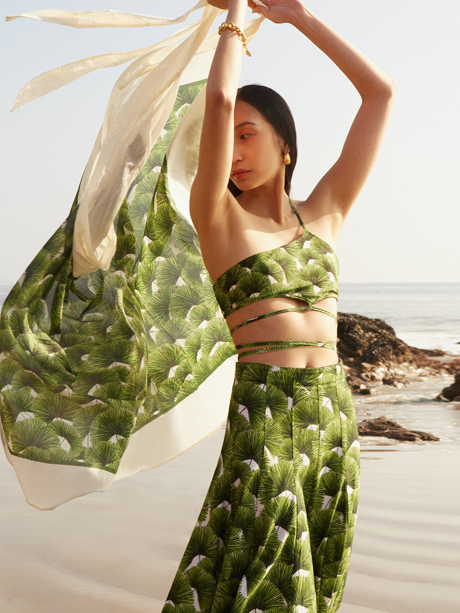 Fashion Printed One-Shoulder Bikini