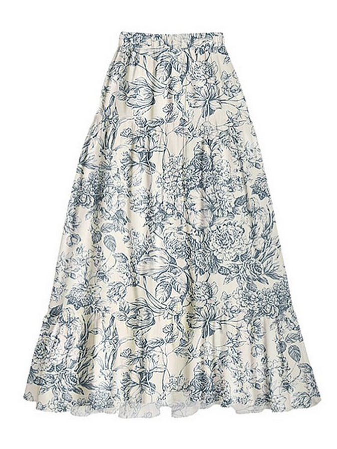 Off Shoulder Color Block One Piece Swimsuit and Skirt