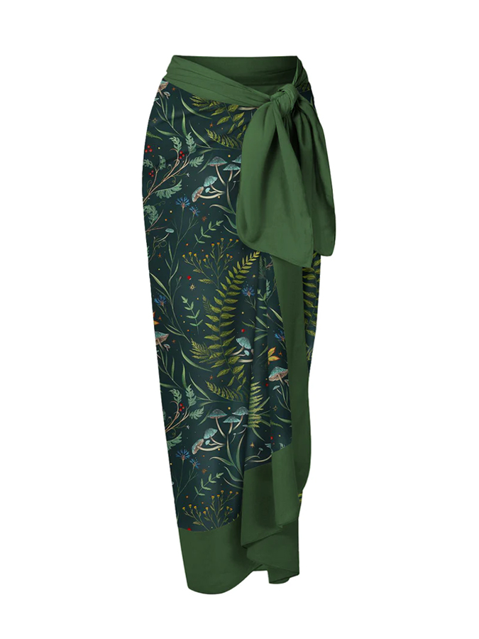 Wonderland Forest Printed One Piece And Skirt