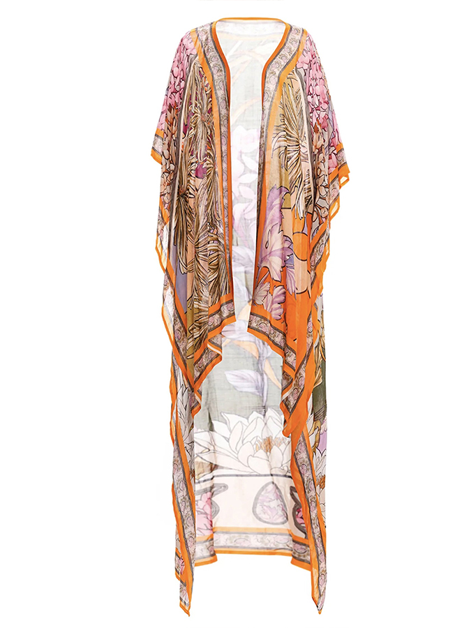 Colorblock Floral Print Beach Bikini and Cover-up