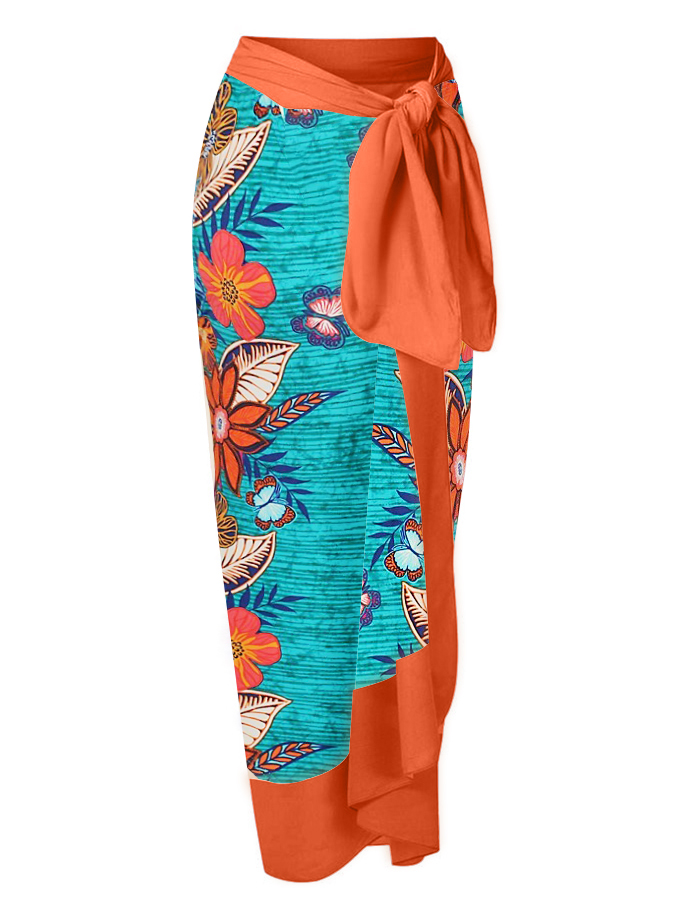 Printed Backless Fashion One Piece Swimsuit And Cover Up