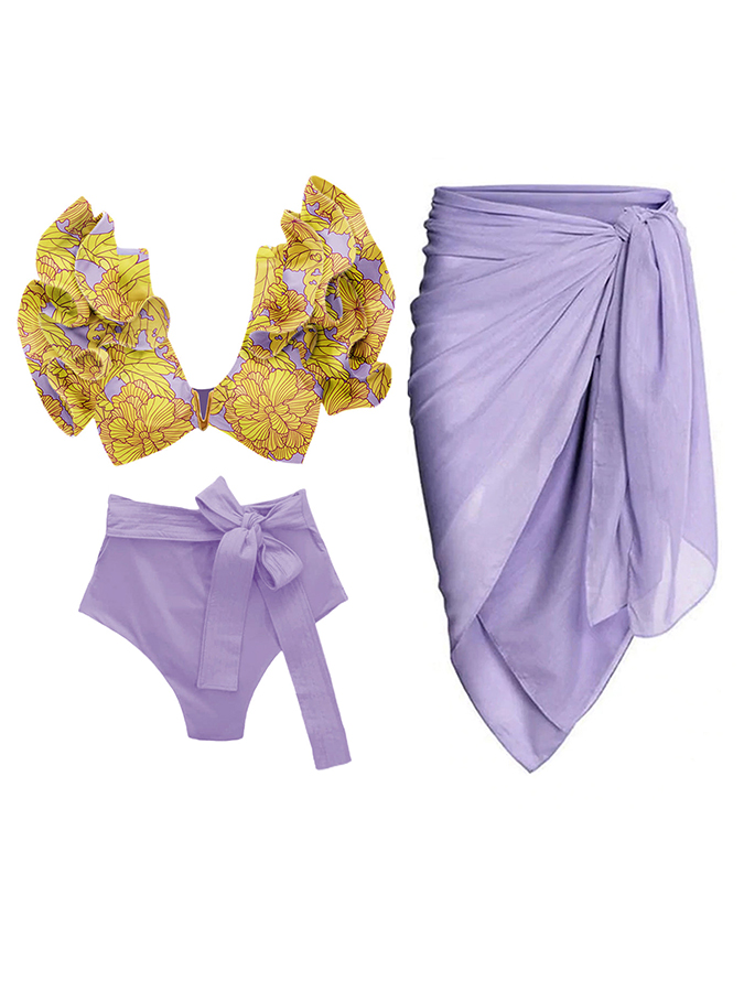 Bandeau Print Fashion One Piece Swimsuit