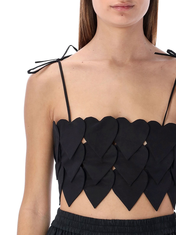 Fashion Solid Color Peach Heart Design Bikini Set