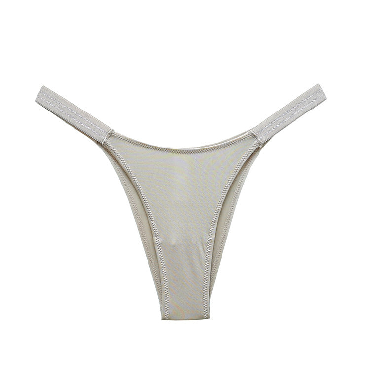 Ropa interior femenina brillante con espalda en t a rayas deslumbrante