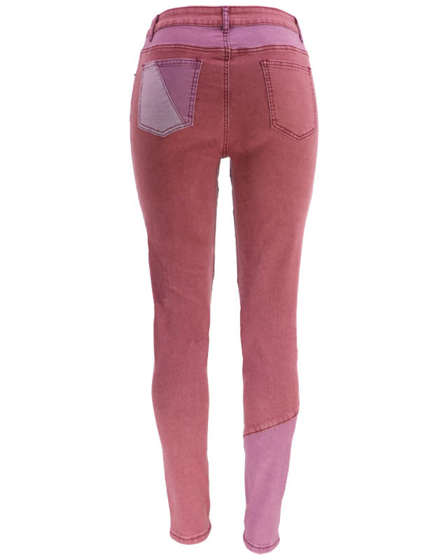 Pantalones de mujer de cintura alta de mezclilla lavada de algodón emp