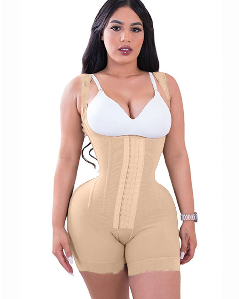 High Double Compression Garment Abdomen Control Hook And Eye Closure T