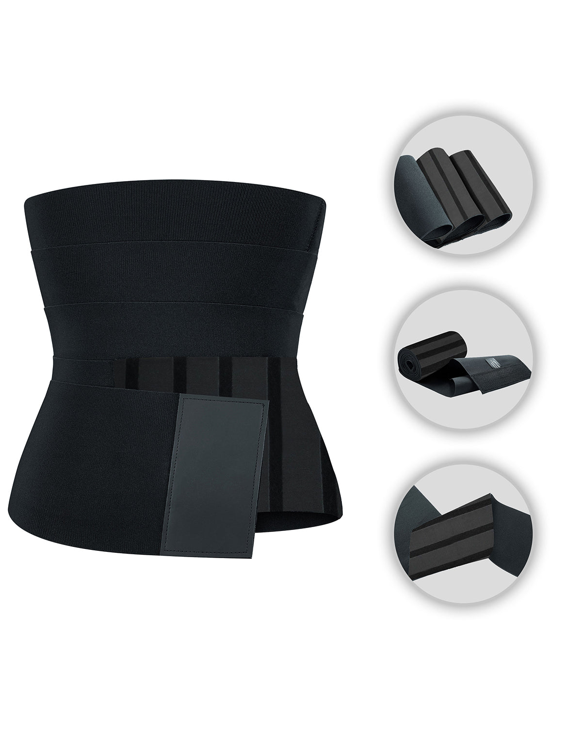 Corsé elástico de material duro sin talla para mujer con hebilla de co