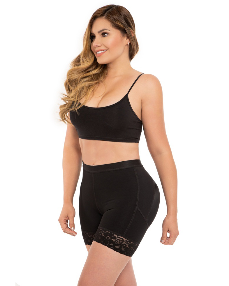 Pantalones cortos de cintura baja sin costuras para levantar la cadera