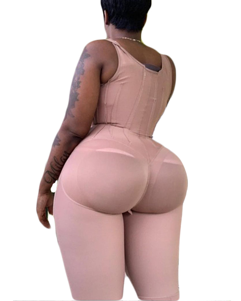 Free Bust Knee Length Compression Garment With Thin Straps Eye n Hook