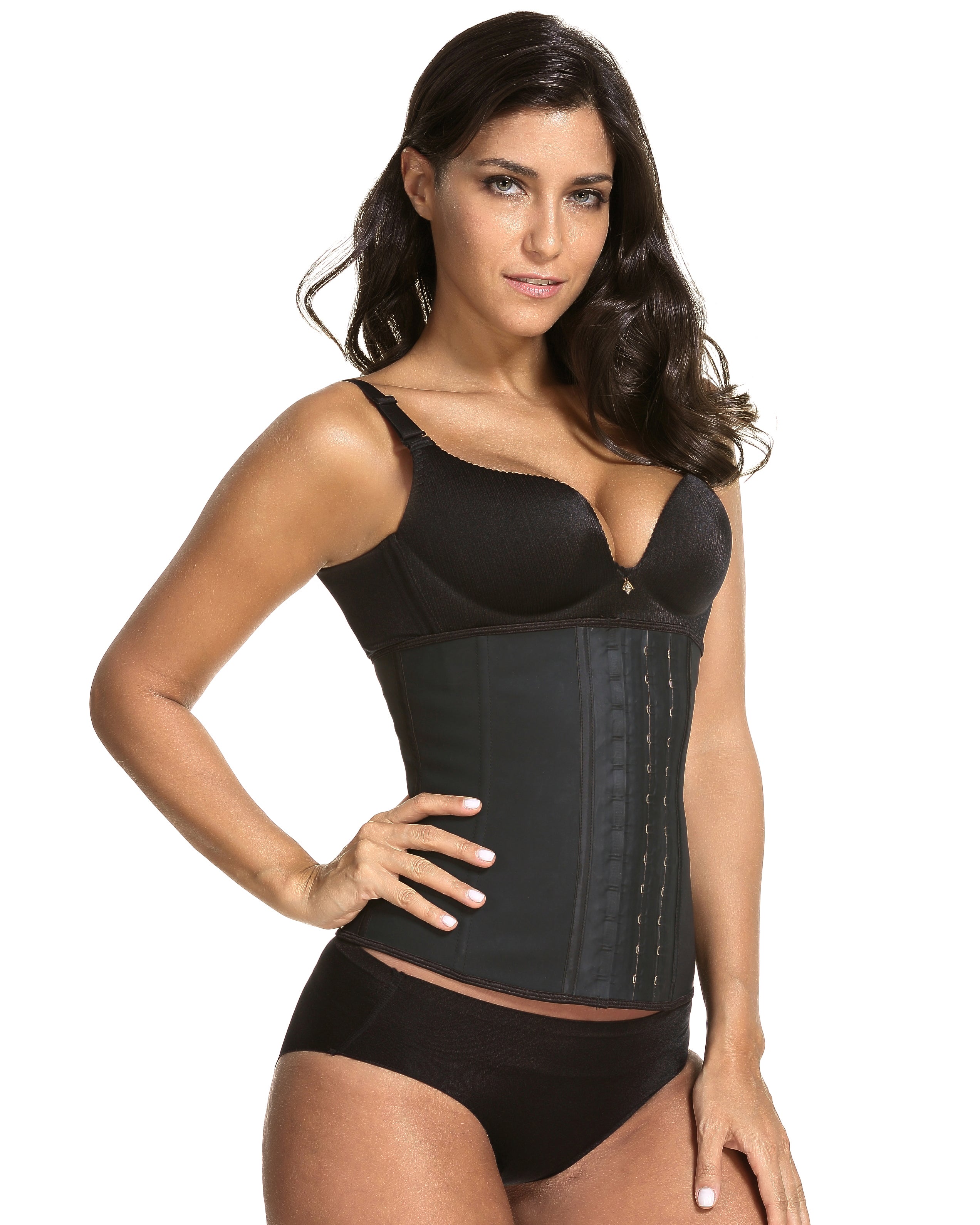 Corsé látex hebilla cintura corsé cinturón latex goma correas corsé