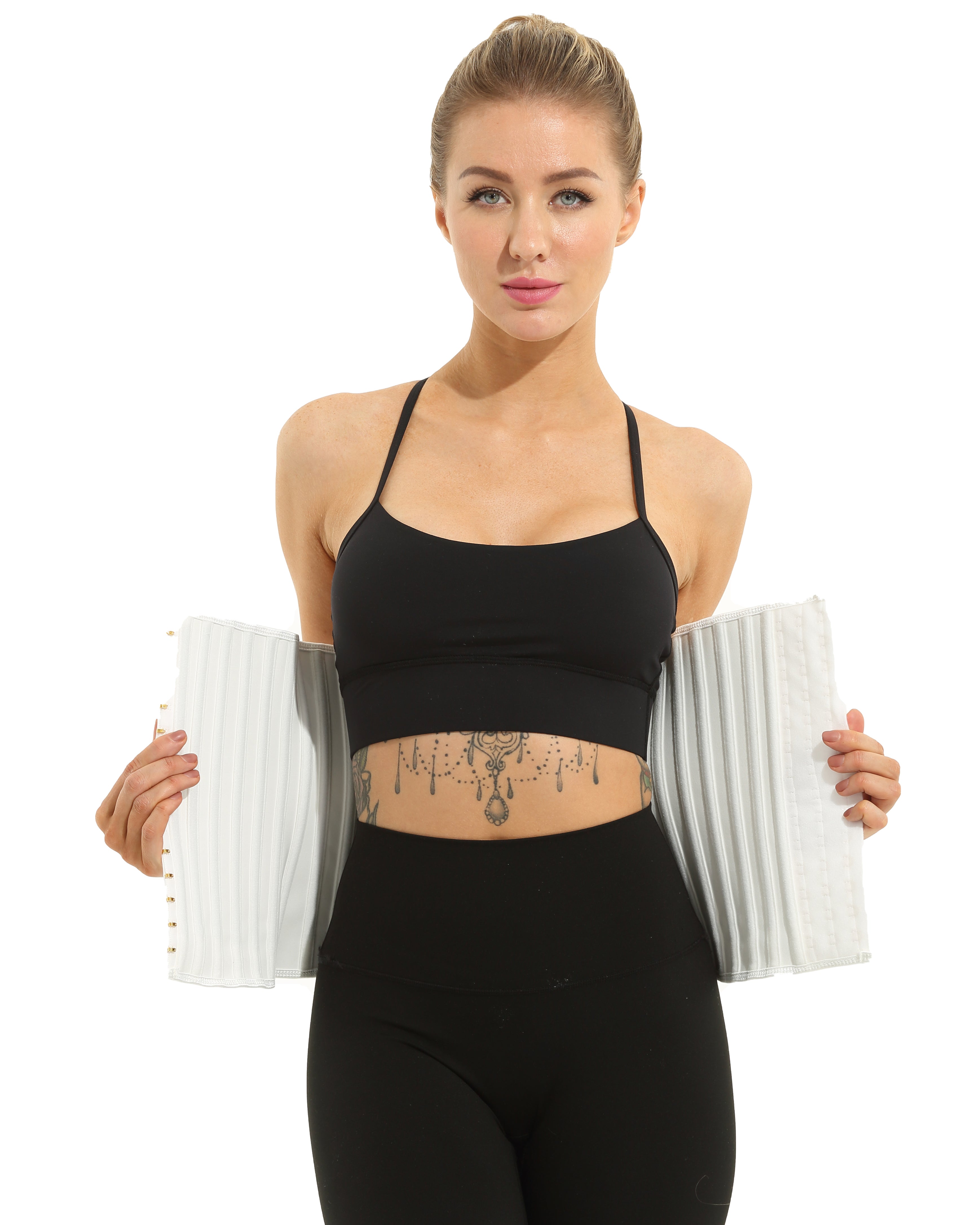 Corsé látex hebilla cintura corsé cinturón latex goma correas corsé