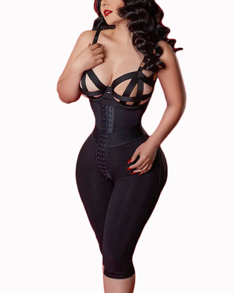 Pantalones cortos de cintura alta hasta la rodilla para dar forma a la