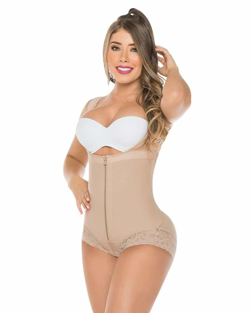 Shorts triángulo encaje compresión pantalones shapewear