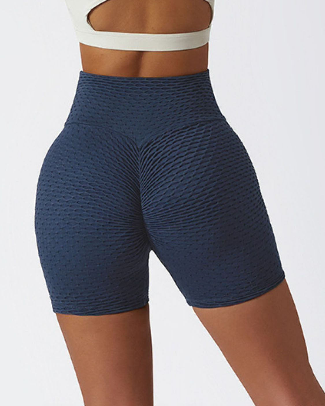 Shorts de ciclista de tiro alto con textura
