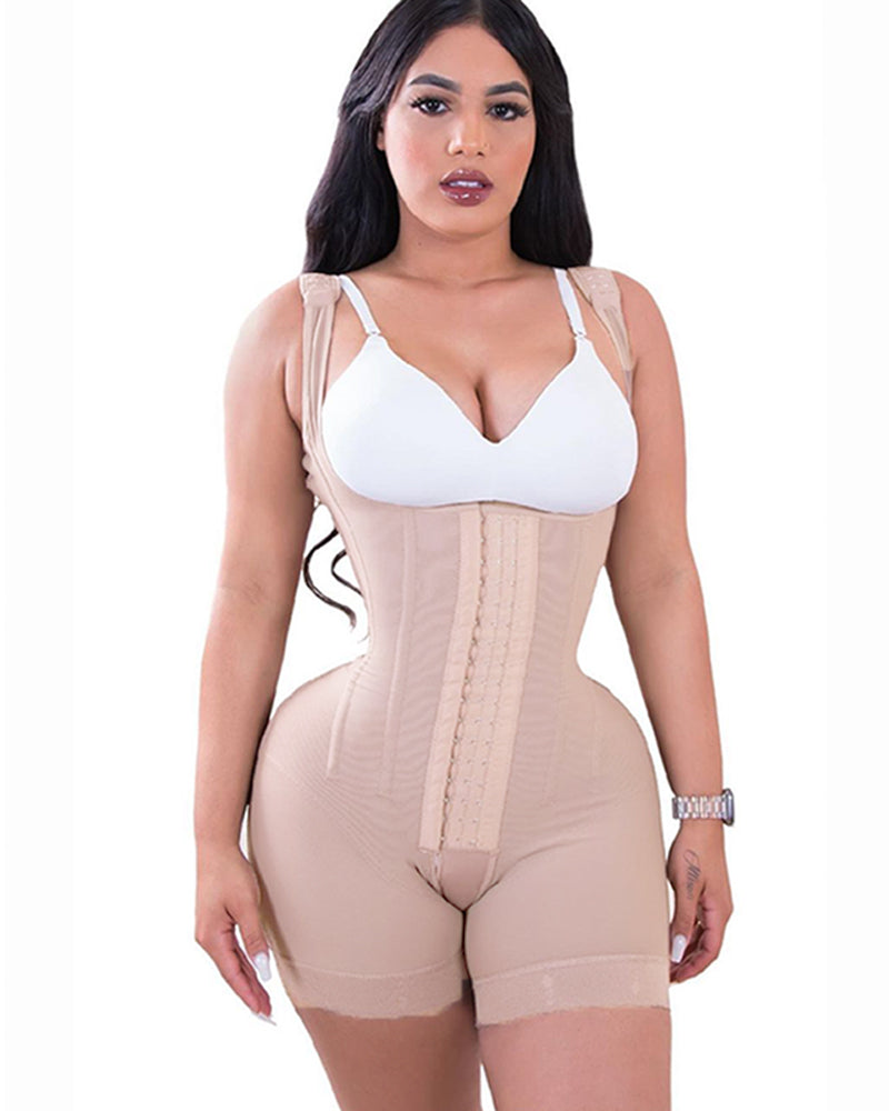 High Double Compression Garment Abdomen Control Hook And Eye Closure T