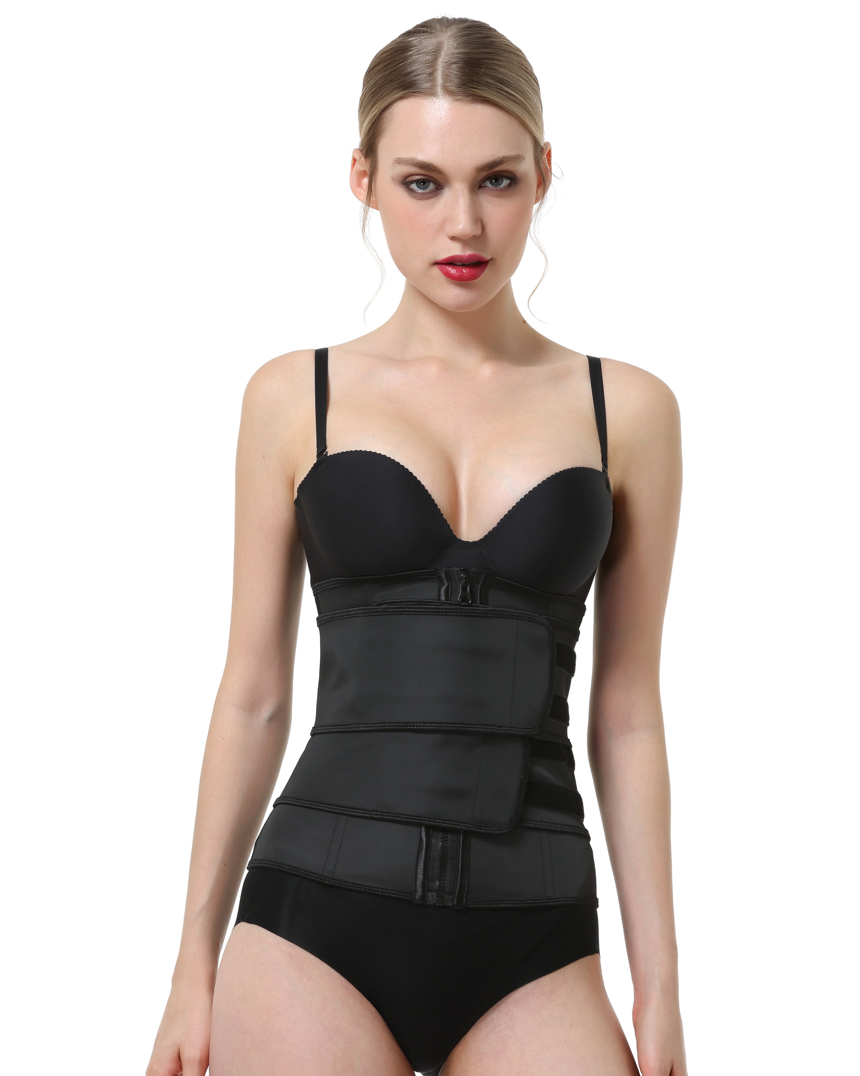 Corsé látex hebilla cintura corsé cinturón latex goma correas corsé