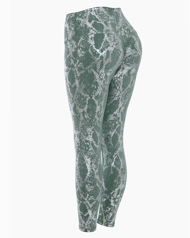 Leggings de yoga elásticos de cintura alta para mujer