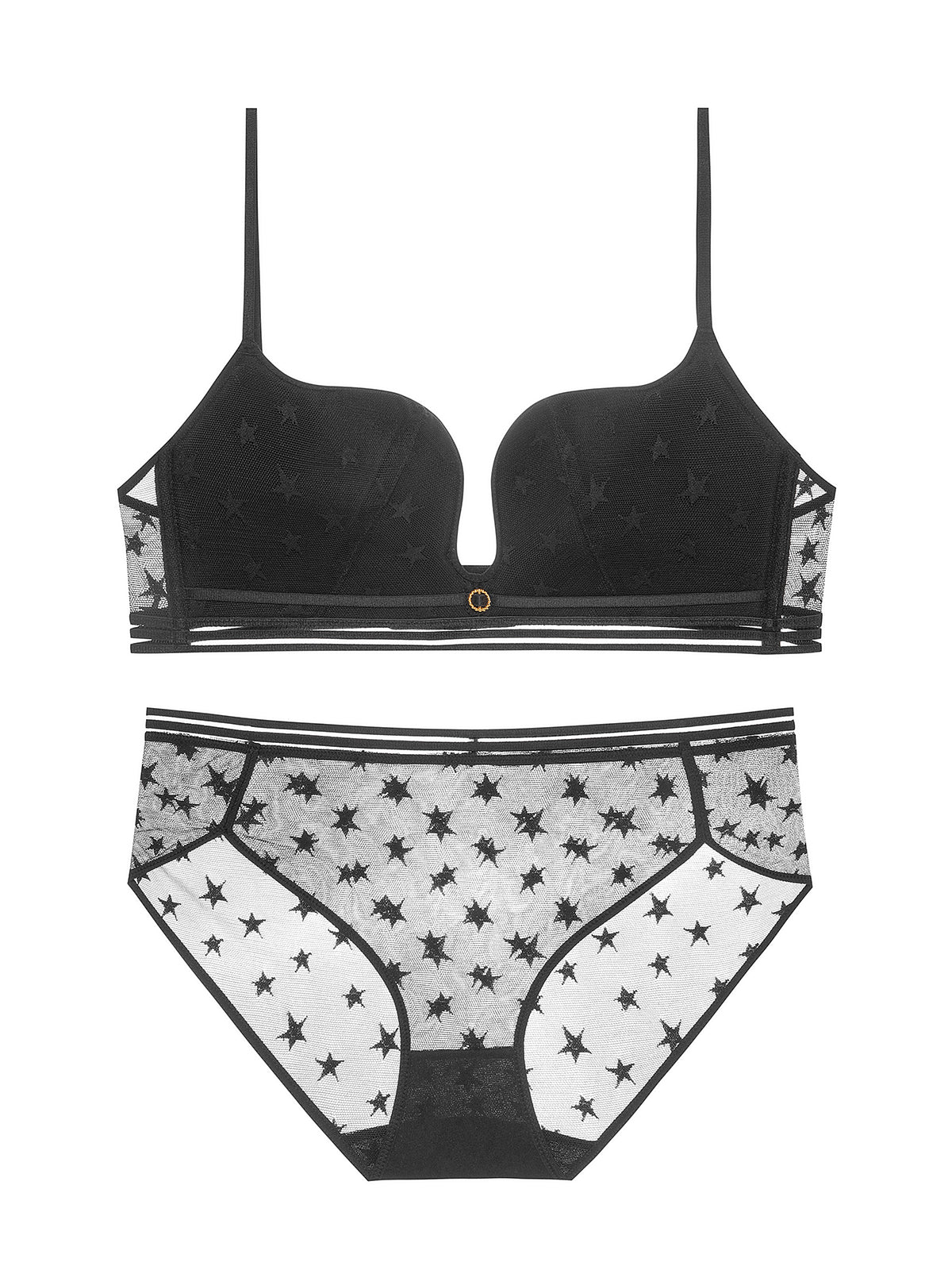 Conjunto de ropa interior invisible de encaje sexy fino sujetador sin 