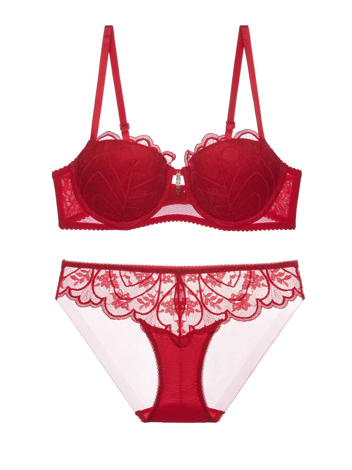Nuevo conjunto de sujetador de encaje europeo y americano engrosado li