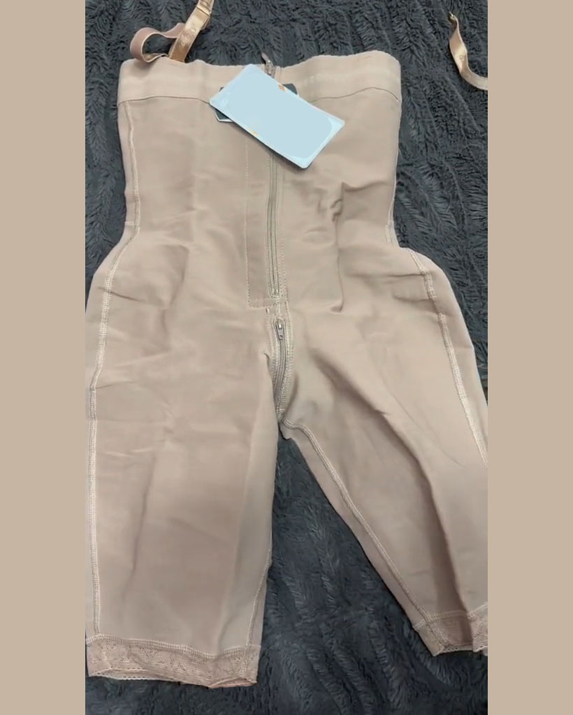 Pantalones moldeadores con cremallera y ganchos internos