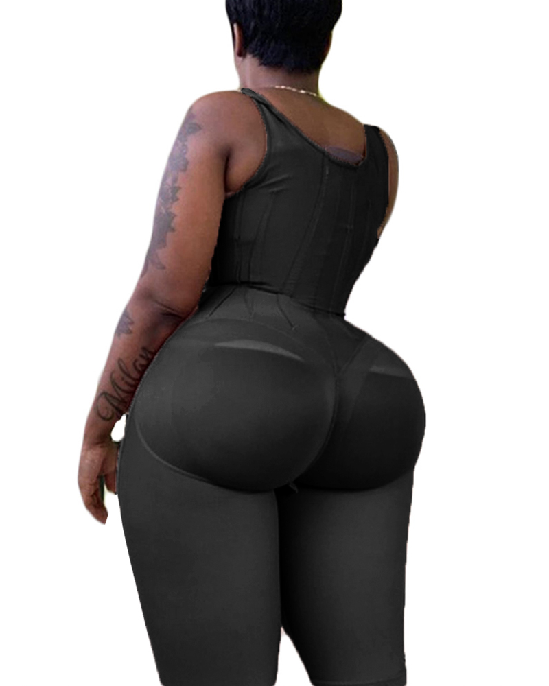 Free Bust Knee Length Compression Garment With Thin Straps Eye n Hook